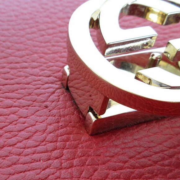 Auth GUCCI Interlocking GCrossbody Shoulder Bag Red - Picture 10 of 12